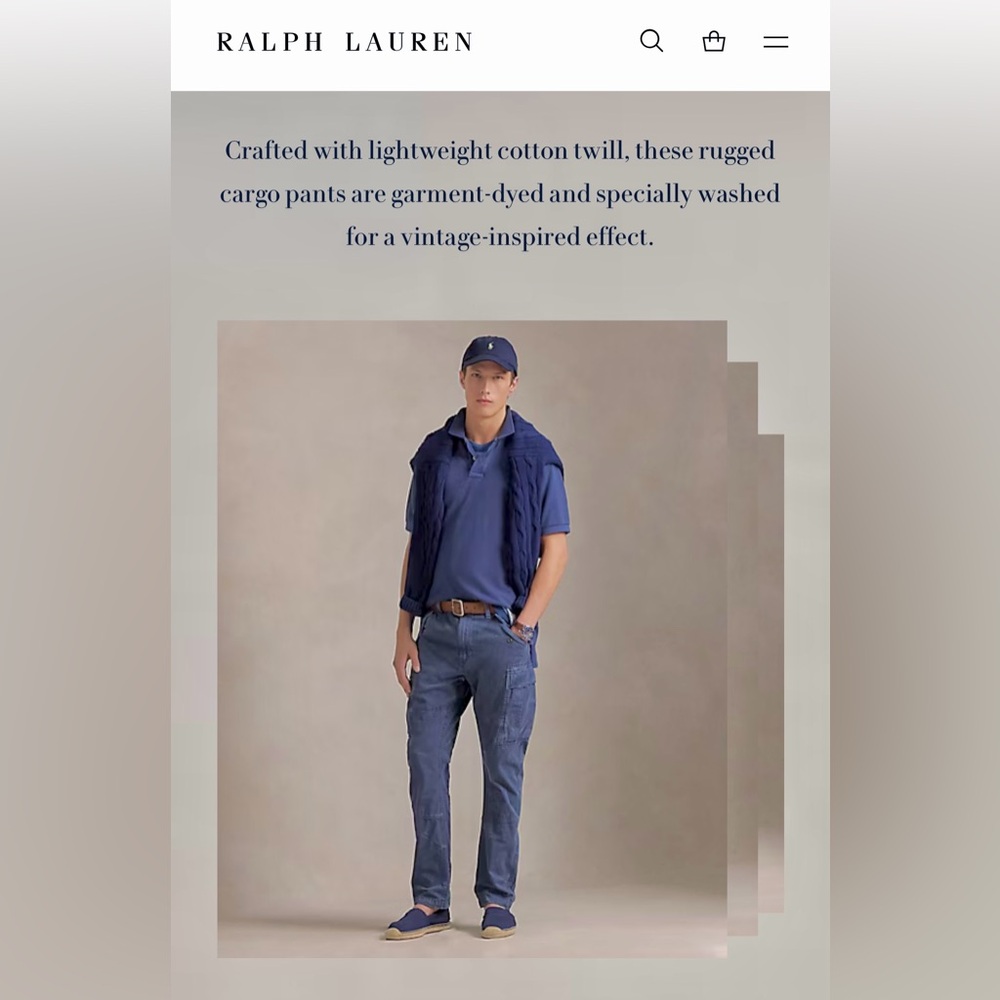 Polo by Ralph Lauren Men's Navy Blue Cargo Pants - Picture 8 of 8